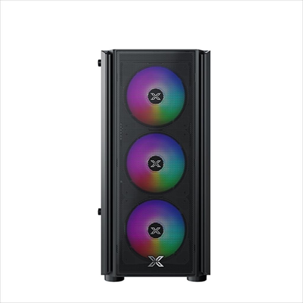 CASE XIGMATEK microATX NYX AIR, Left TG, Meshed Grill Front panel , 4x120mm Z20F LED RGB FIXED fan, EN41211