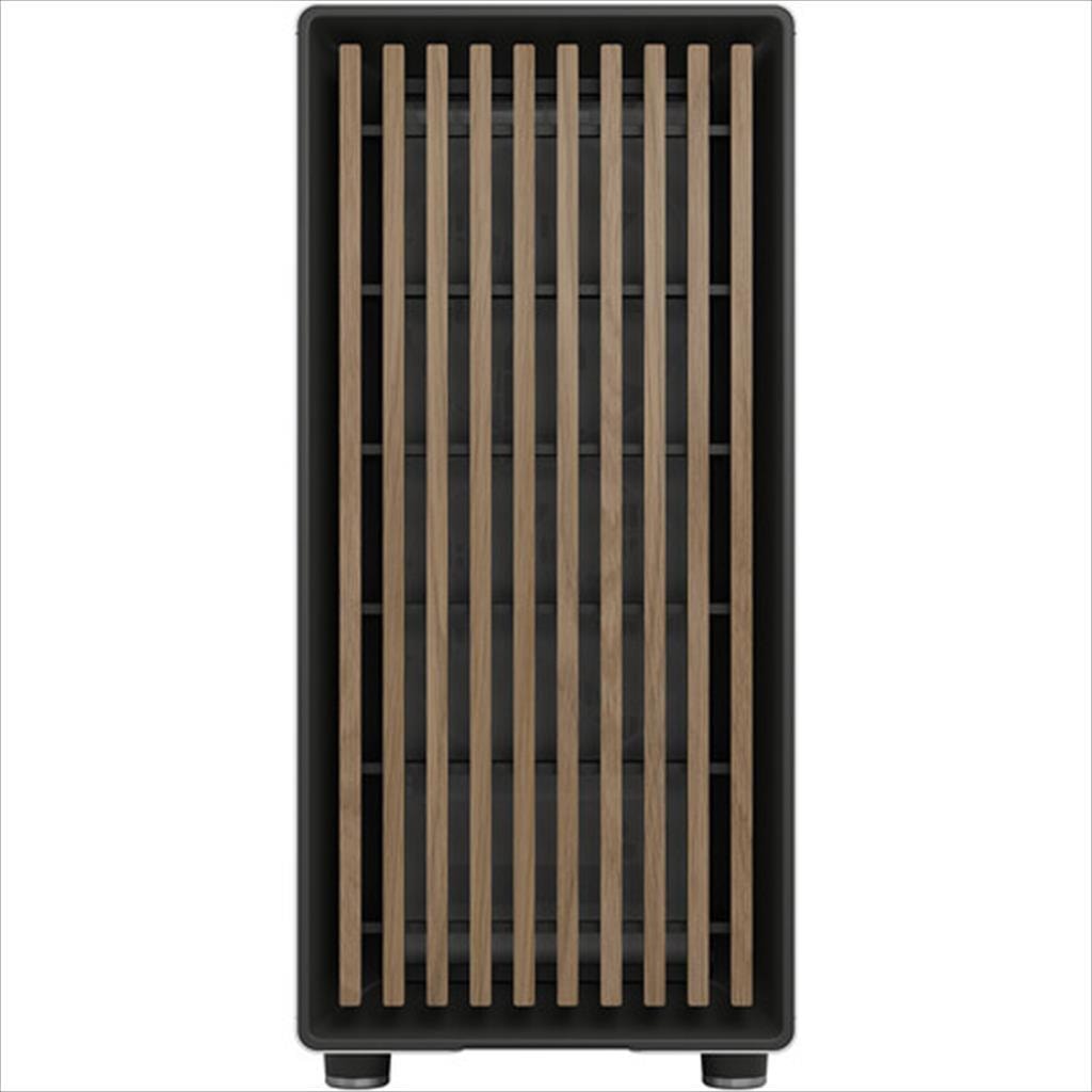 CASE FRACTAL DESIGN ATX Mid-Tower NORTH, 2x140mm Aspect 4-pin PWM fans, w/WINDOW Clear, Front wood panel, Chalk White, FD-C-NOR1C-04