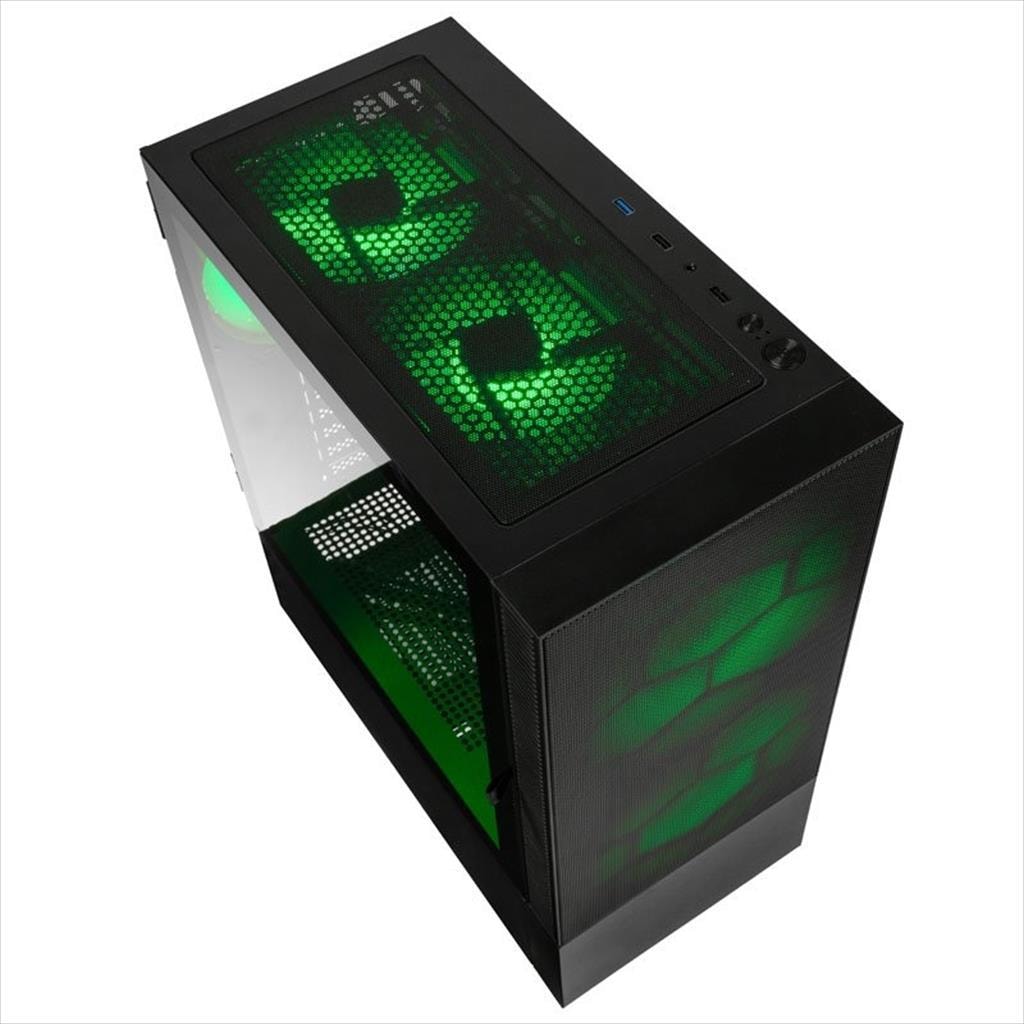 CASE KOLINK ATX OBSERVATORY MX Mesh ARGB w/Tempered glass, 2x140mm, 3x120mm UMBRA A-RGB fan, black