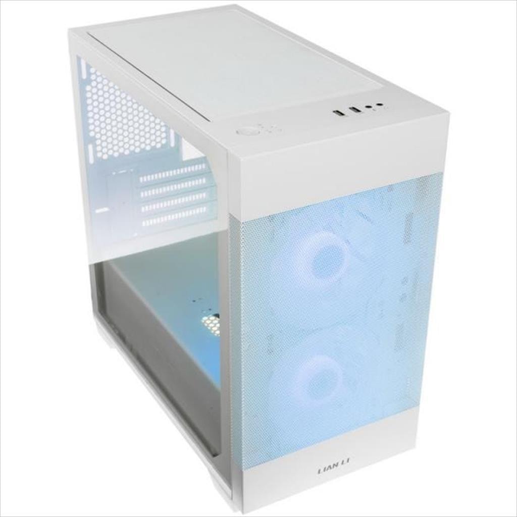 CASE LIAN LI micro ATX LANCOOL 205M MESH SNOW Mid-Tower w/ Tempered glass, 2x 140mm ARGB PWM fans, snow white