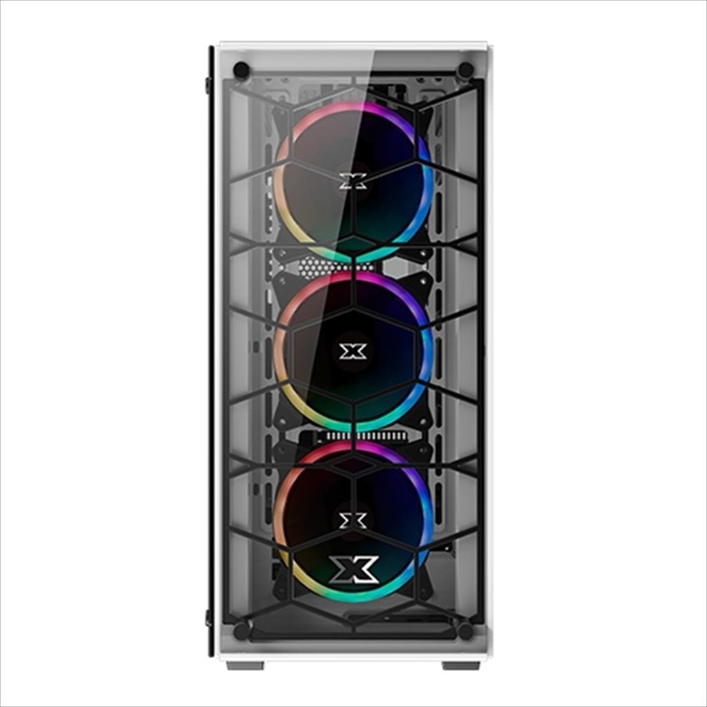 CASE XIGMATEK E-ATX mid-Tower VENOM X ARCTIC w/2xTempered glass , 4x120mm CY120 LED RGB fan, EN45785