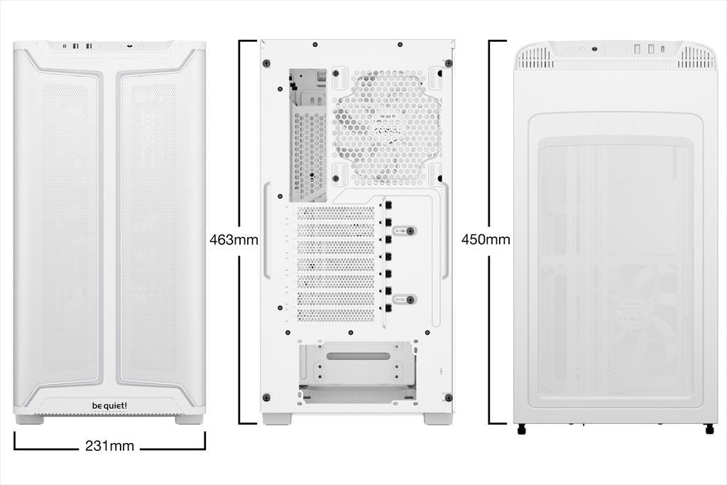 CASE BE QUIET! ATX Mid-Tower Pure Base 501 DX, 3x140mm Pure Wings 3, ARGB Front Strip, White BGW77