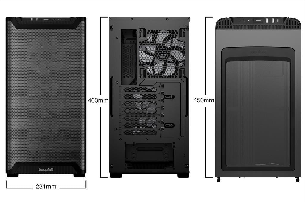 CASE BE QUIET! ATX Mid-Tower Pure Base 501 LX, 4x120mm Light Wings LX ARGB, Front mesh, ARGB/PWM controller, Black BGW78