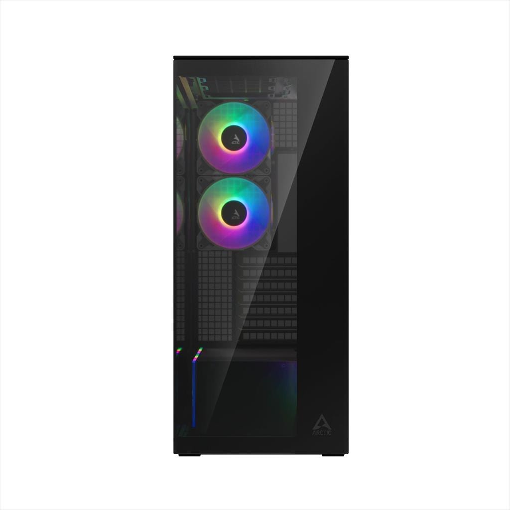 CASE ARCTIC E-ATX Mid-Tower XTENDER MIRROR BLACK with tempered glass,2x120mm P12 Pro ARGB, 3x140mm P14 Pro Reverse ARGB, 2x USB-A 3.2 , USB-C 3.2,3.5 mm Jack, ACPCC00018A