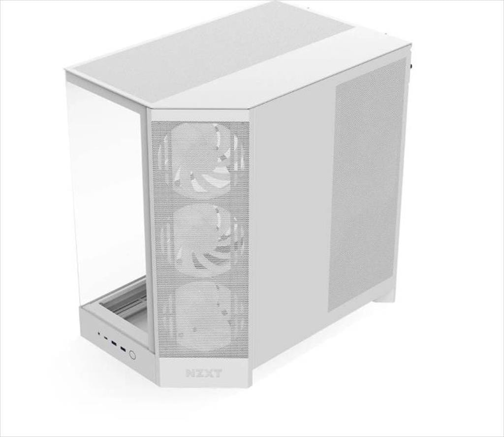 CASE NZXT ATX Mid-Tower H9 FLOW RGB (2025) w/2xWINDOWS + Top MESH, F420 RGB Core single-frame fan,F120Q (CV) fan, USB-C 3.2, 2xUSB-A 3.2, White CM-H92FW-R1
