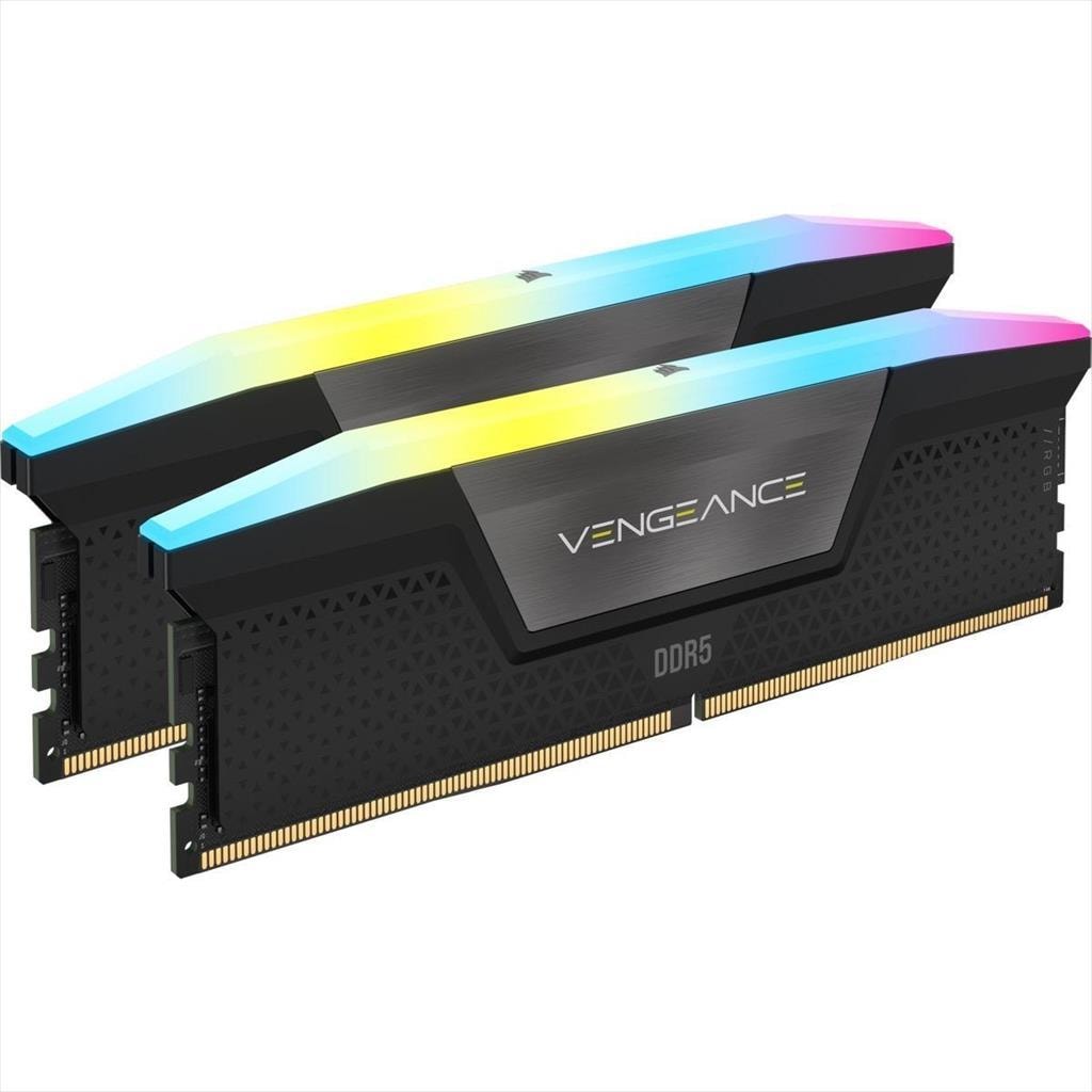 RAM DDR5 32GB (2x16GB) 6400MHz CL36 CORSAIR Vengeance RGB Grey, EXPO & XMP, CMH32GX5M2B6400Z36