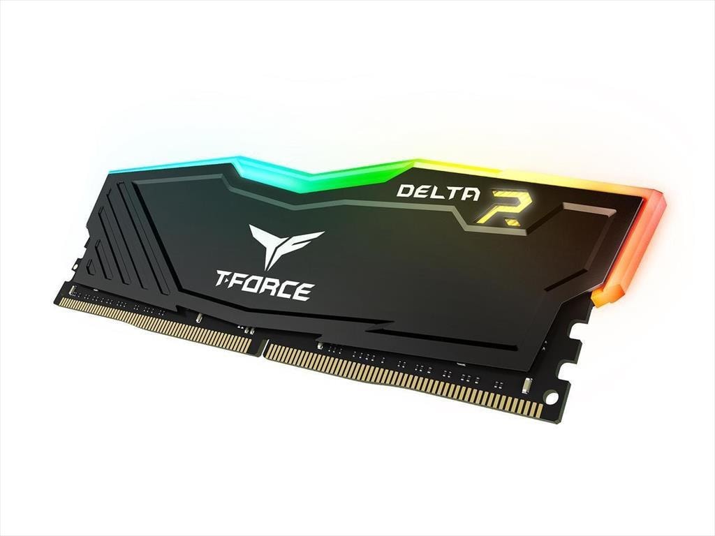 RAM DDR4 16GB(2x8GB) 3200MHz CL16 TEAM GROUP T-FORCE DELTA RGB, TF3D416G3200HC16FDC01 black