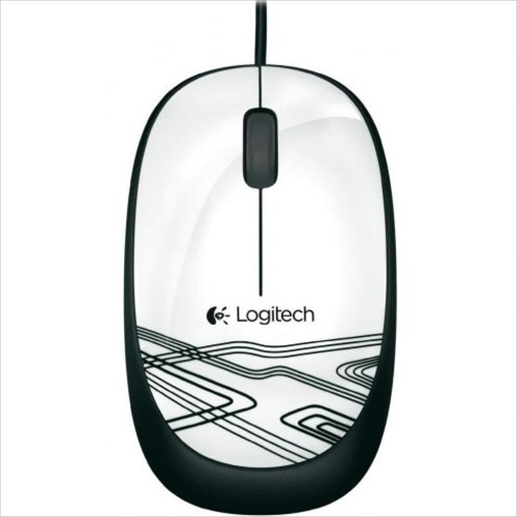 MOUSE WIRED USB LOGITECH M105 White, 910-002941