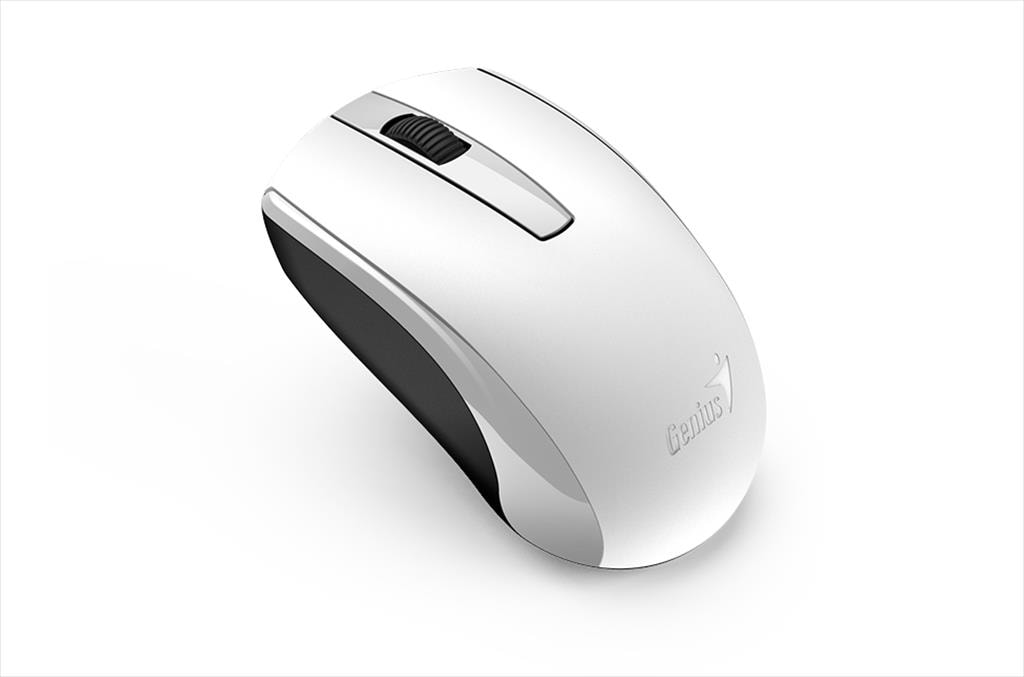 MOUSE WIRELESS USB GENIUS ECO-8100 RECHARGEABLE  WHITE