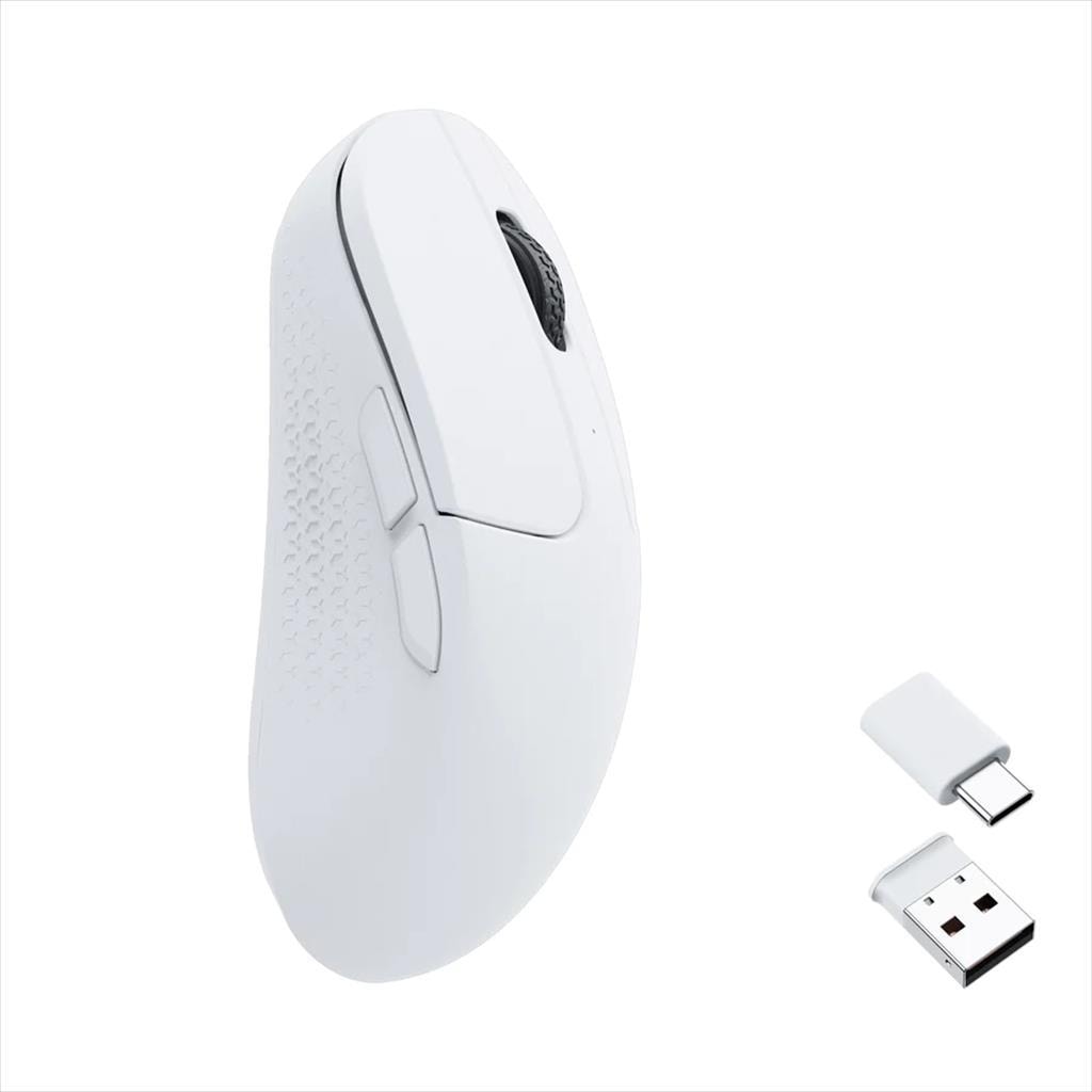 MOUSE WIRELESS USB KEYCHRON M3 MINI 4000Hz Matte White, w/bluetooth, 26000 DPI, M3M-A5
