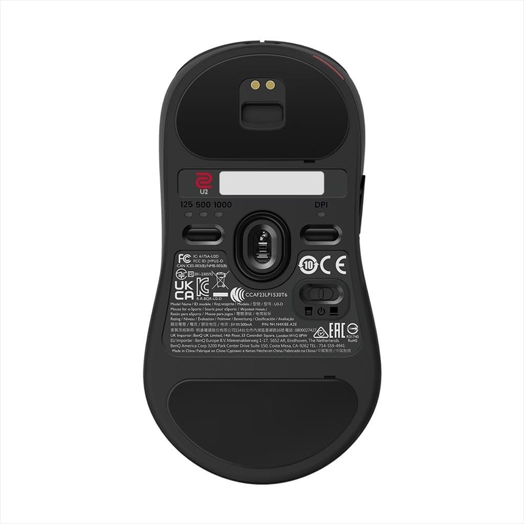 MOUSE WIRELESS USB BENQ ZOWIE U2 FOR ESPORTS, Black, 9H.N4KBE.A2E