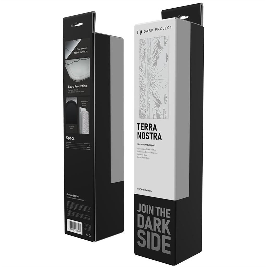 MOUSEPAD Dark Project Nostra White XL, 900 x 400 x 4, White