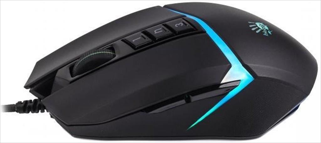 MOUSE WIRED USB A4TECH Bloody Gaming W60 Max Stone, 10000 cpi, 1ms, RGB, Black
