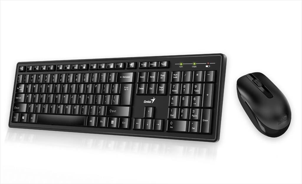 COMBO KEYBOARD AND MOUSE WIRELESS GENIUS KM-8200 Black