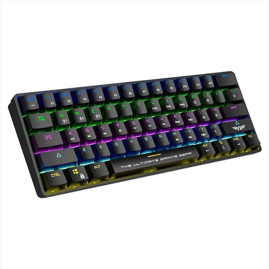 KEYBOARD MECHANICAL ARMAGGEDDON MBA-61R Starling RGB  60% Multi-Device (Wired+Bluetooth),  Kevlartech keycaps, Hotswappable, NKRO, Black