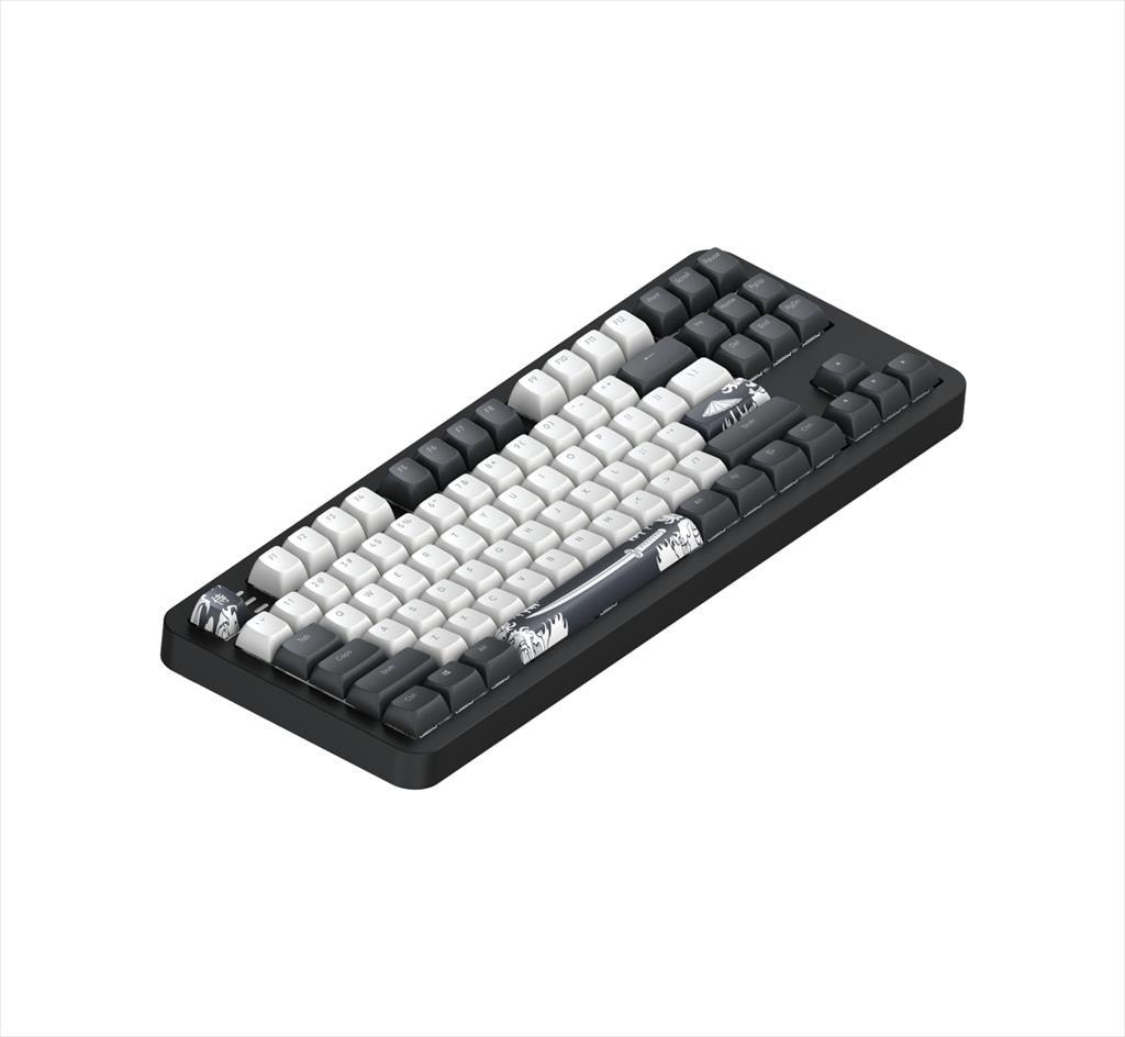 KEYBOARD MECHANICAL DARK PROJECT ALU87B BUSHIDO TKL HS RGB linear mechanical switches G3ms Moonstone- Pre-lubed, +4 switch +Keycap Language Set ANSI layout