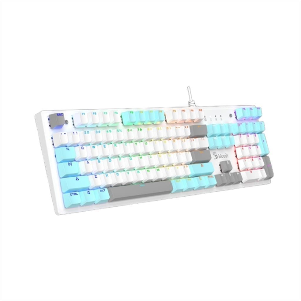 KEYBOARD MECHANICAL A4TECH Bloody S510R, Red Switch, RGB Illumination, White