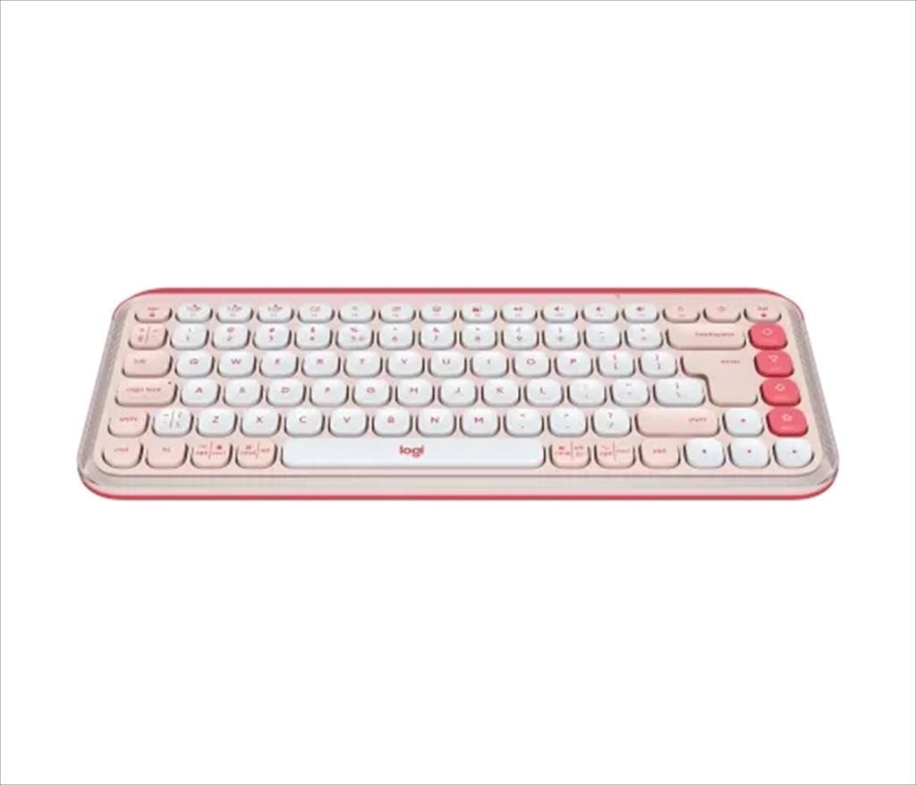 KEYBOARD BLUETOOTH LOGITECH POP Icon Keys Rose & Off White 920-013073