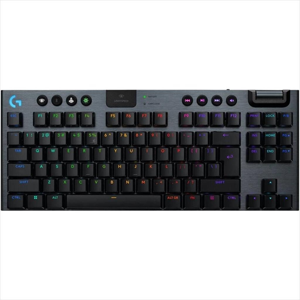 KEYBOARD MECHANICAL LOGITECH G915X LIGHTSPEED TKL WIRELESS RGB GL LINEAR CARBON w/bluetooth 920-012747