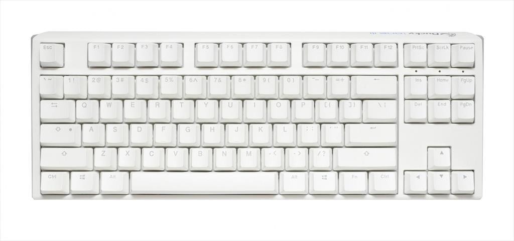 KEYBOARD MECHANICAL DUCKY ONE 3 CLASSIC PURE WHITE RGB TKL PBT Double-shot keycaps HOT-SWAPPABLE Cherry MX Clear, DKON2187ST-WUSPDPWWWSC1