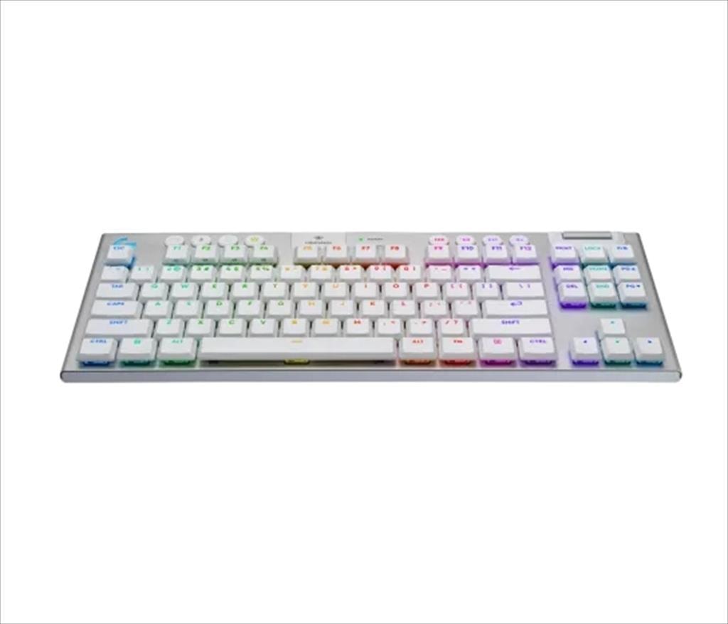 KEYBOARD MECHANICAL LOGITECH G915X LIGHTSPEED TKL WIRELESS RGB GL TACTILE WHITE w/bluetooth, 920-012737