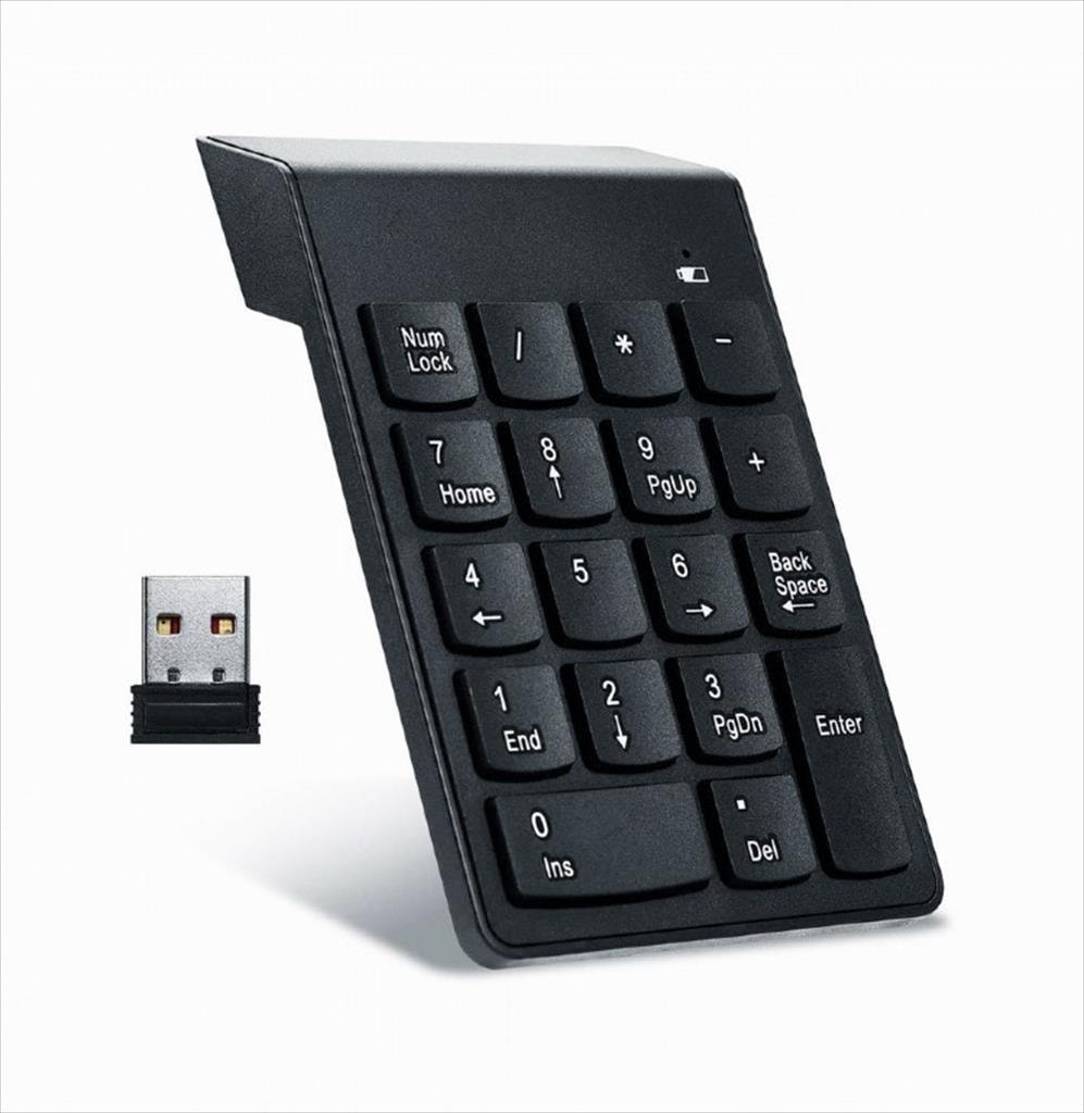 KEYBOARD WIRELESS NUMPAD GEMBIRD w/18 BUTTONS BLACK, KPD-W-02