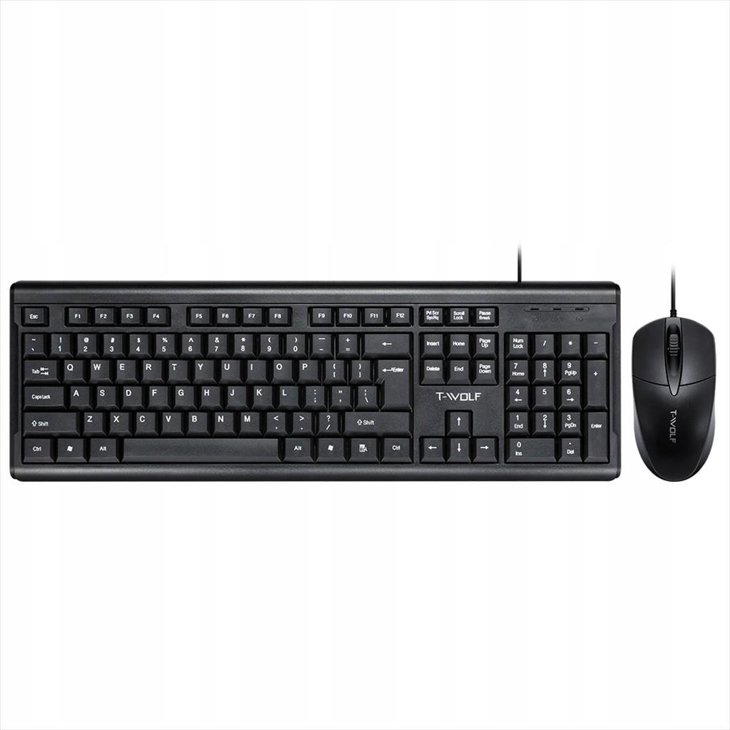 COMBO KEYBOARD AND MOUSE WIRED EXTRALINK TF500, Black,
