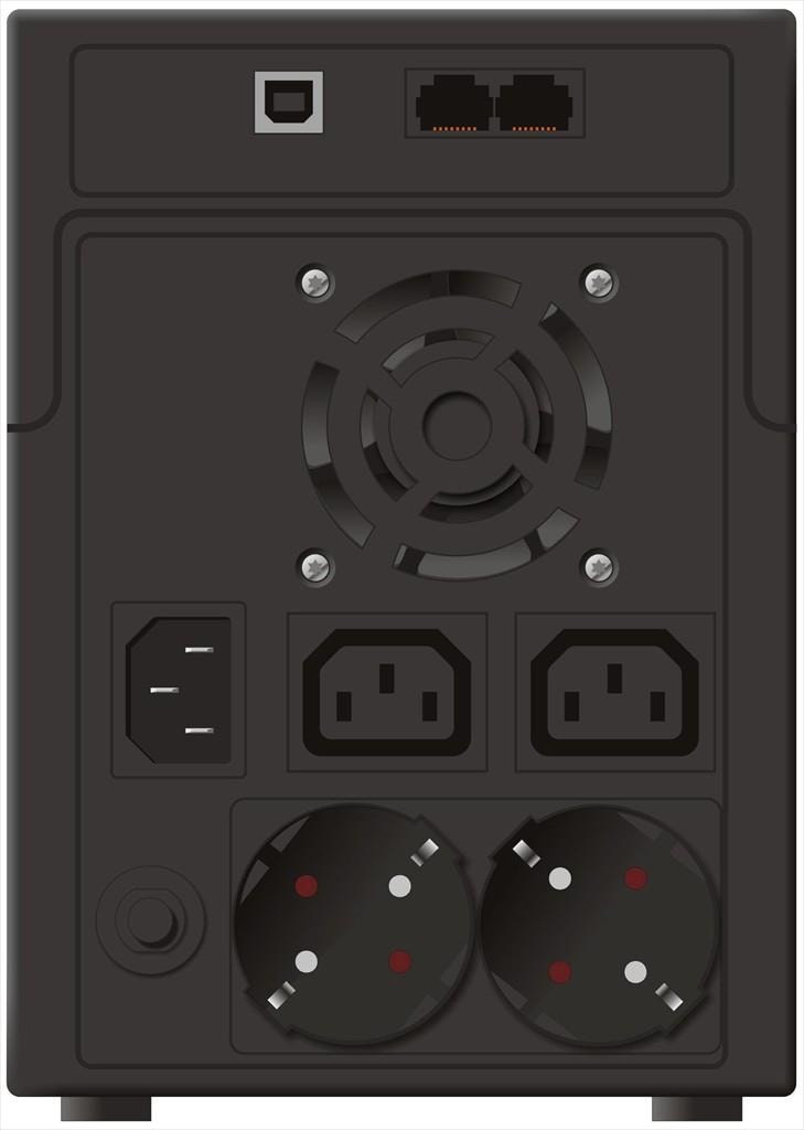 UPS 2200VA / 1200W POWERWALKER VI 2200 SHL, 2xSHUKO, 2x IEC C13, USB, RJ11, 10120098