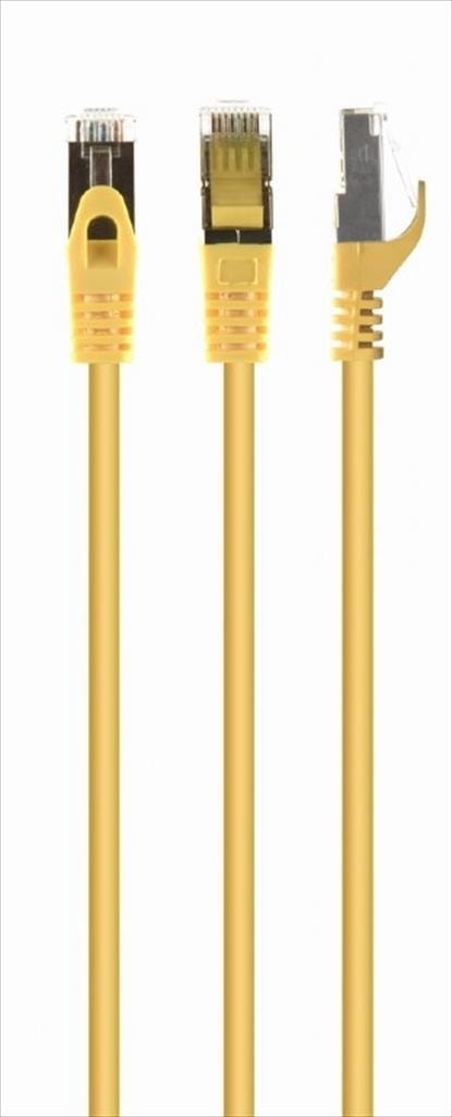 CABLES NET PATCH S/FTP CAT6A LSZH 1m yellow Cablexpert, PP6A-LSZHCU-Y-1M
