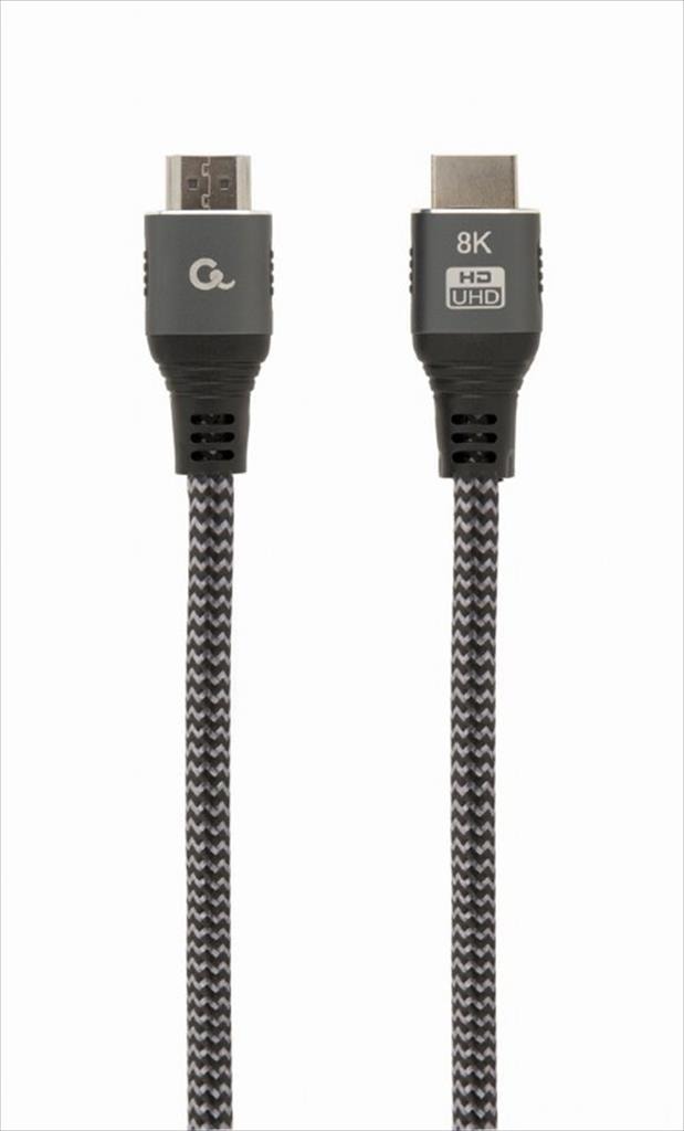 CABLES MONITOR HDMI M-M 1m v2.1 8K (60Hz) HDR with Ethernet CABLEXPERT SELECT PLUS, CCB-HDMI8K-1M