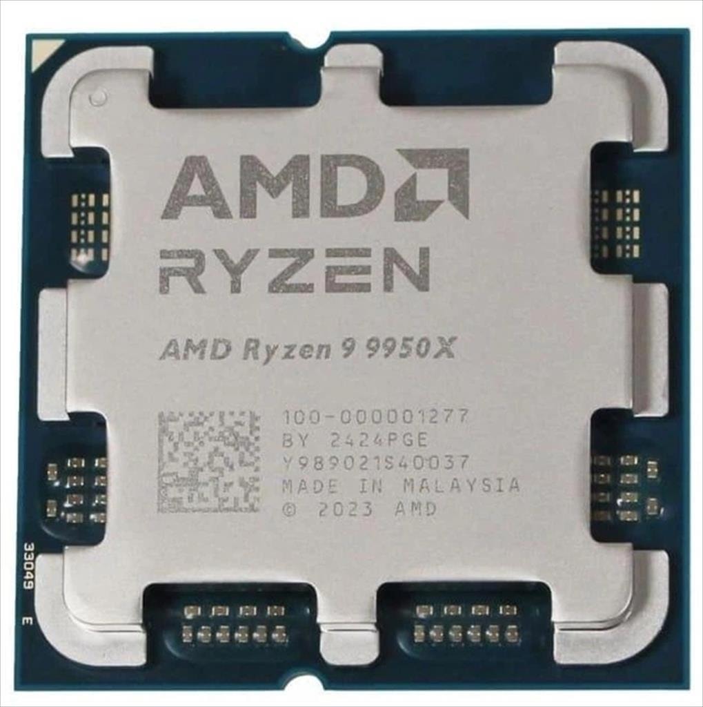 CPU AMD RYZEN 9 9950X, 16 Core, 5,7GHz 80MB w/ AMD Radeon Graphics, s.AM5 100-000001277, TRAY