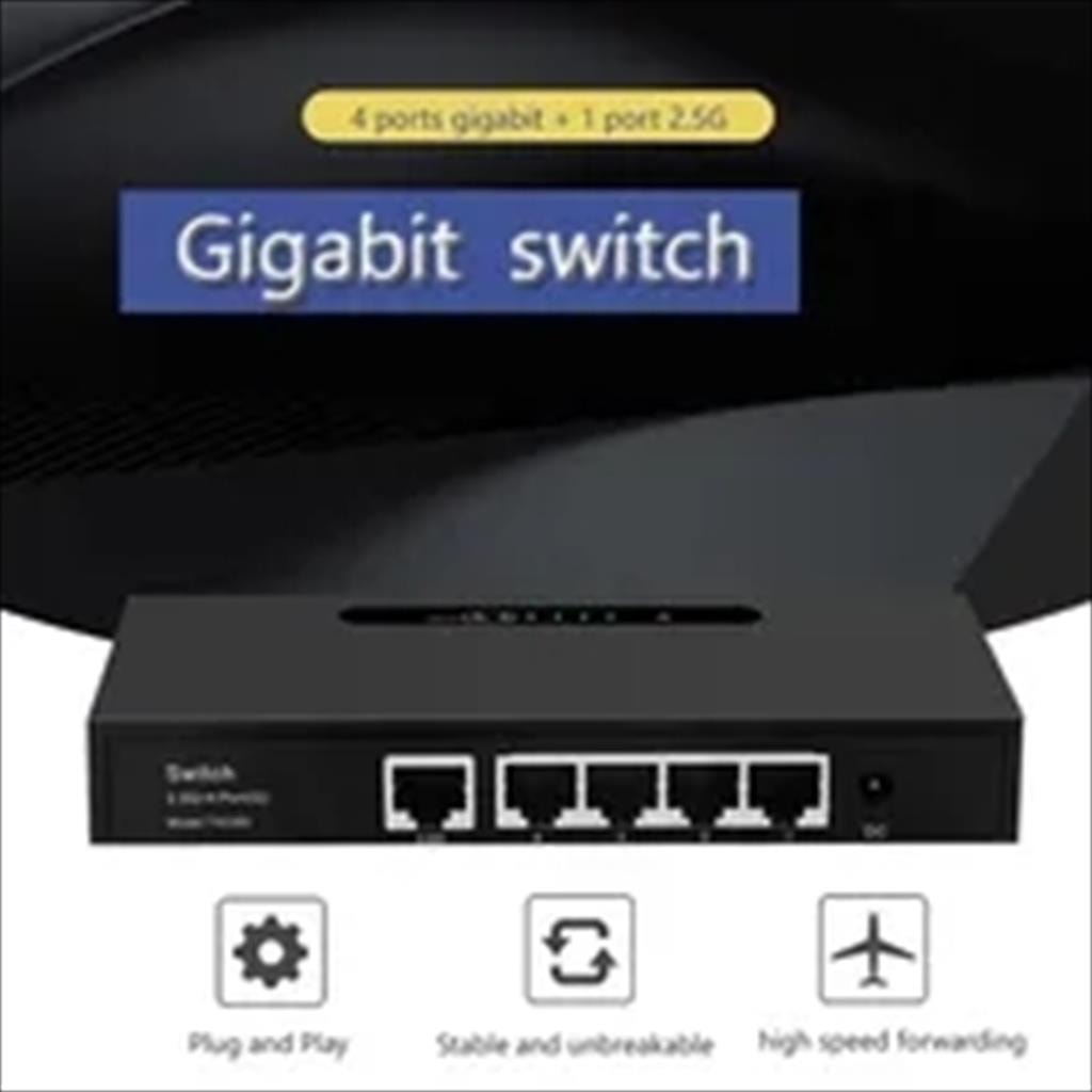 NET Switch DIEWU 5-port 1x 2.5G + 4x 10/100/1000 TXE083, METAL