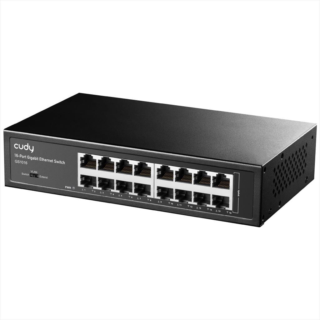 NET Switch CUDY 16-port Gigabit rackmount (19"), GS1016