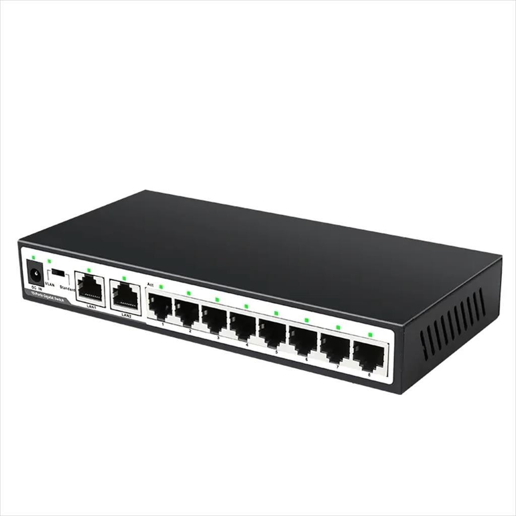NET Switch DIEWU 10-port 10/100/1000 TXE232 (MTK/EN8850DH) METAL BLACK
