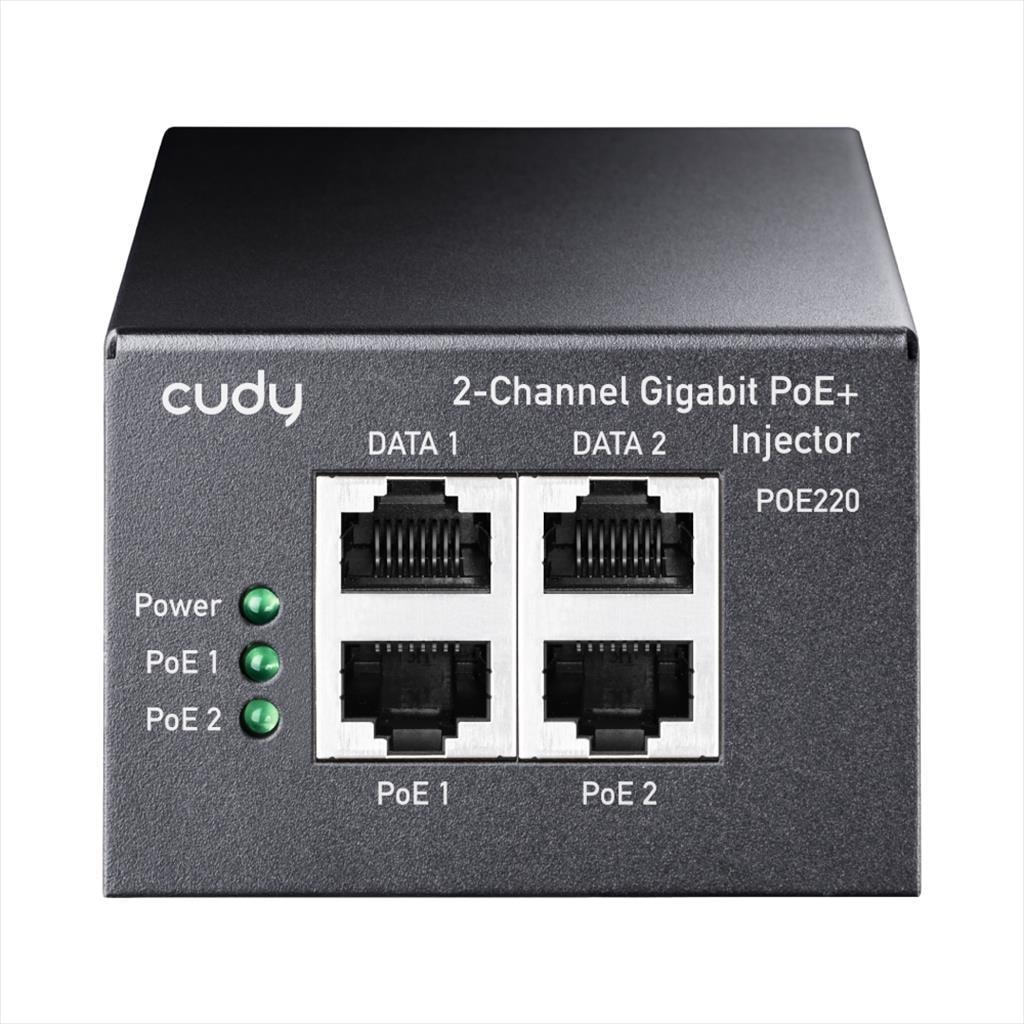 NET INJECTOR CUDY POE+/POE 2x30W POE220