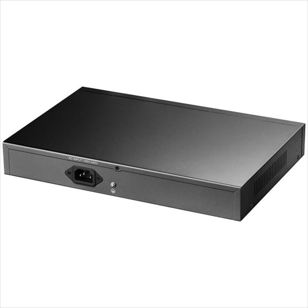 NET Switch POE+ CUDY 16-port 10/100, 2x Uplink GbE, SFP, FS1018PS1, 200W, Metal Rack-Mount