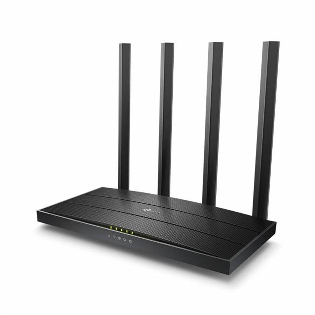 NET ROUTER WIRELESS TP-LINK ARCHER C6 V4, AC1200, Dual Band, MU-MIMO, 5xGb Ports, 5GHz, w/4 antennas