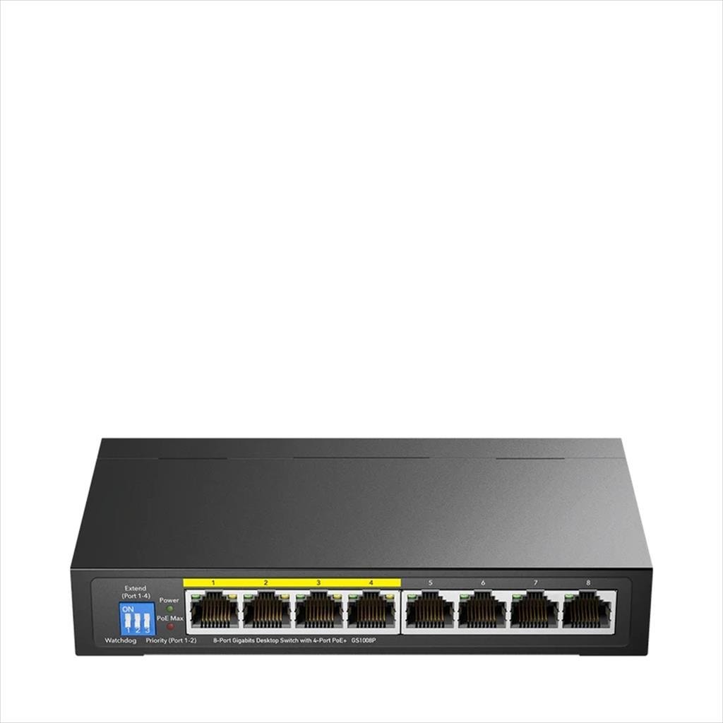 NET Switch CUDY 8-port Gigabit POE 60W GS1008P