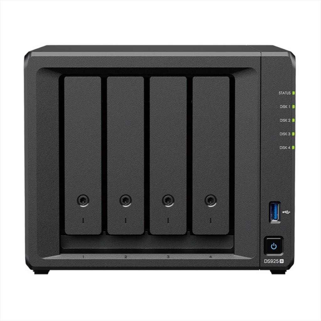 NET NAS SERVER SYNOLOGY DS925+ 4 HDD BAY, Ryzen V1500B, 4GB DDR4 SO-DIMM, Black