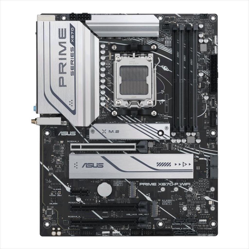 MB AM5 X670-P PRIME WIFI ASUS 4xDDR5 6400Mhz(O.C),HDMI,DP, 3xPCIex16 4.0, PCIex1, 3xM.2, 6xSATAIII, WiFi 6,BT 5.2