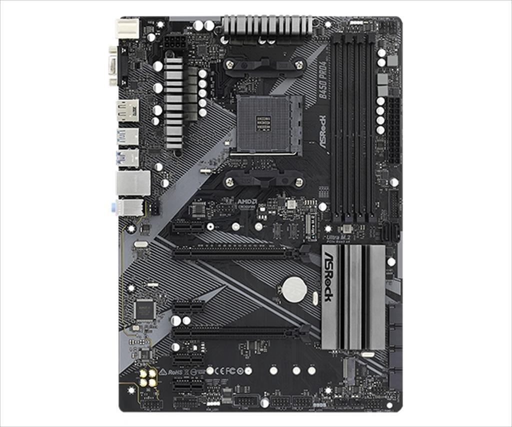 MB AM4 B450 Pro4 R2.0 ASROCK 4xDDR4 3200Mhz (O.C), 2xPCIex16, 4xPCIex1, HDMI, DP, VGA, 6xSATAIII, 2xM.2, 2xUSB 3.1 Gen2, 6xUSB 3.1 Gen1,4x USB 2.0/1