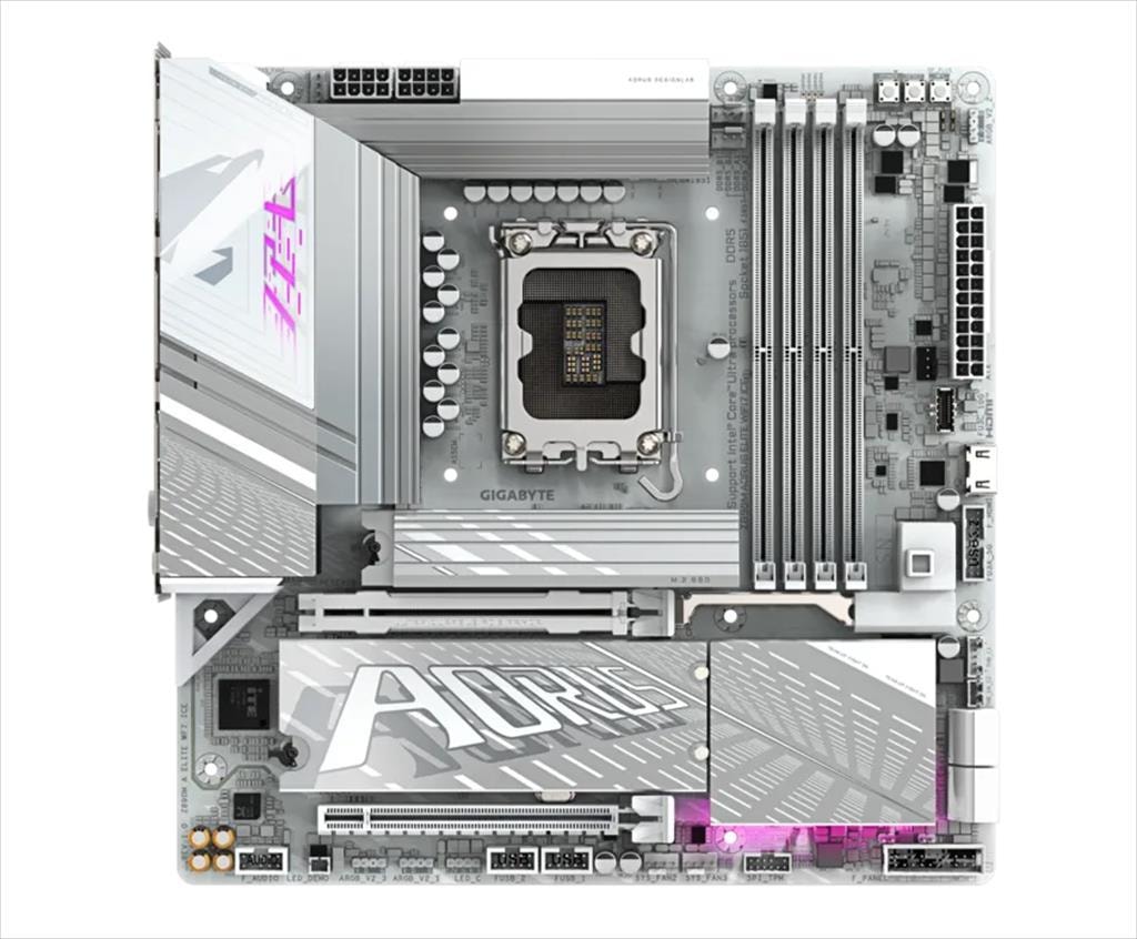 MB 1851 Z890M AORUS ELITE WIFI7 ICE GIGABYTE, 4xDDR5 9200MHz(OC), PCIex16 5.0, PCIex4 4.0, 3xM.2, 4xSATAIII, DP, HDMI, 2.5GbE LAN, WIFI 7, BT 5.4