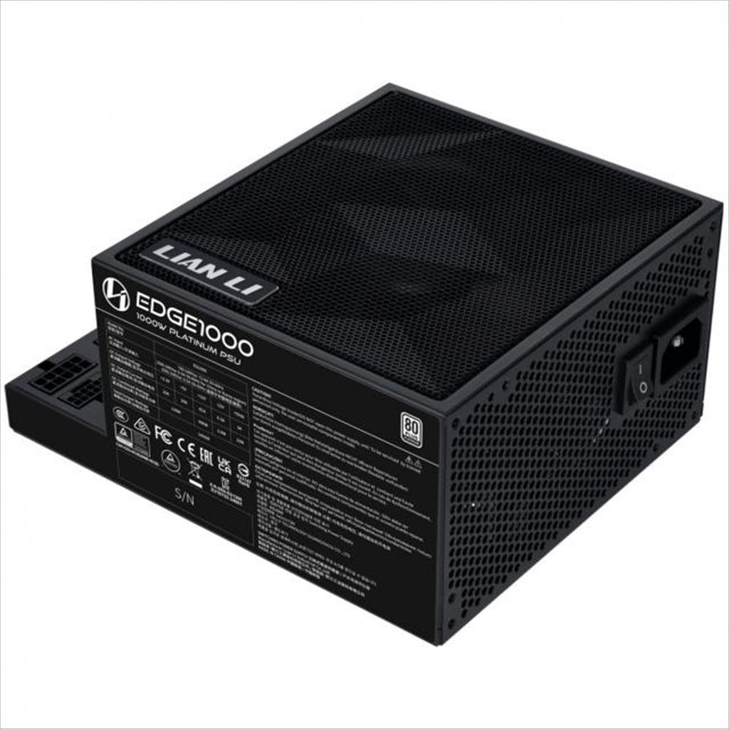 PSU 1000W LIAN LI EDGE EG1000  80+ PLATINUM, PCIe 5.1 (L-Shape, w/x4 USB 2.0 headers), FULL MODULAR Black