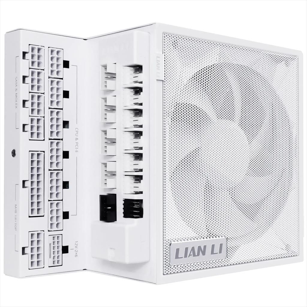 PSU 1200W LIAN LI EDGE GOLD EG1200G 80+ GOLD PCIe 5.1 (L-Shape, w/x4 USB 2.0 headers), FULL MODULAR White