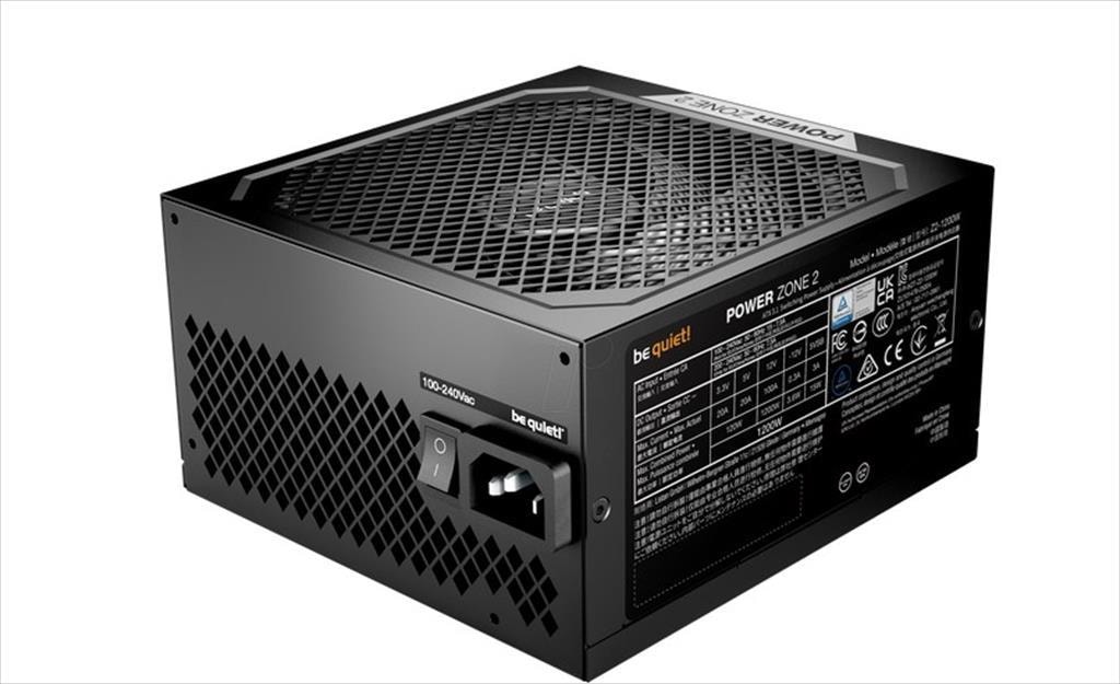 PSU 1200W BE QUIET! POWER ZONE 2 80 Plus PLATINUM FULL MODULAR, w/ 90° angled 12V-2x6, BP030EU