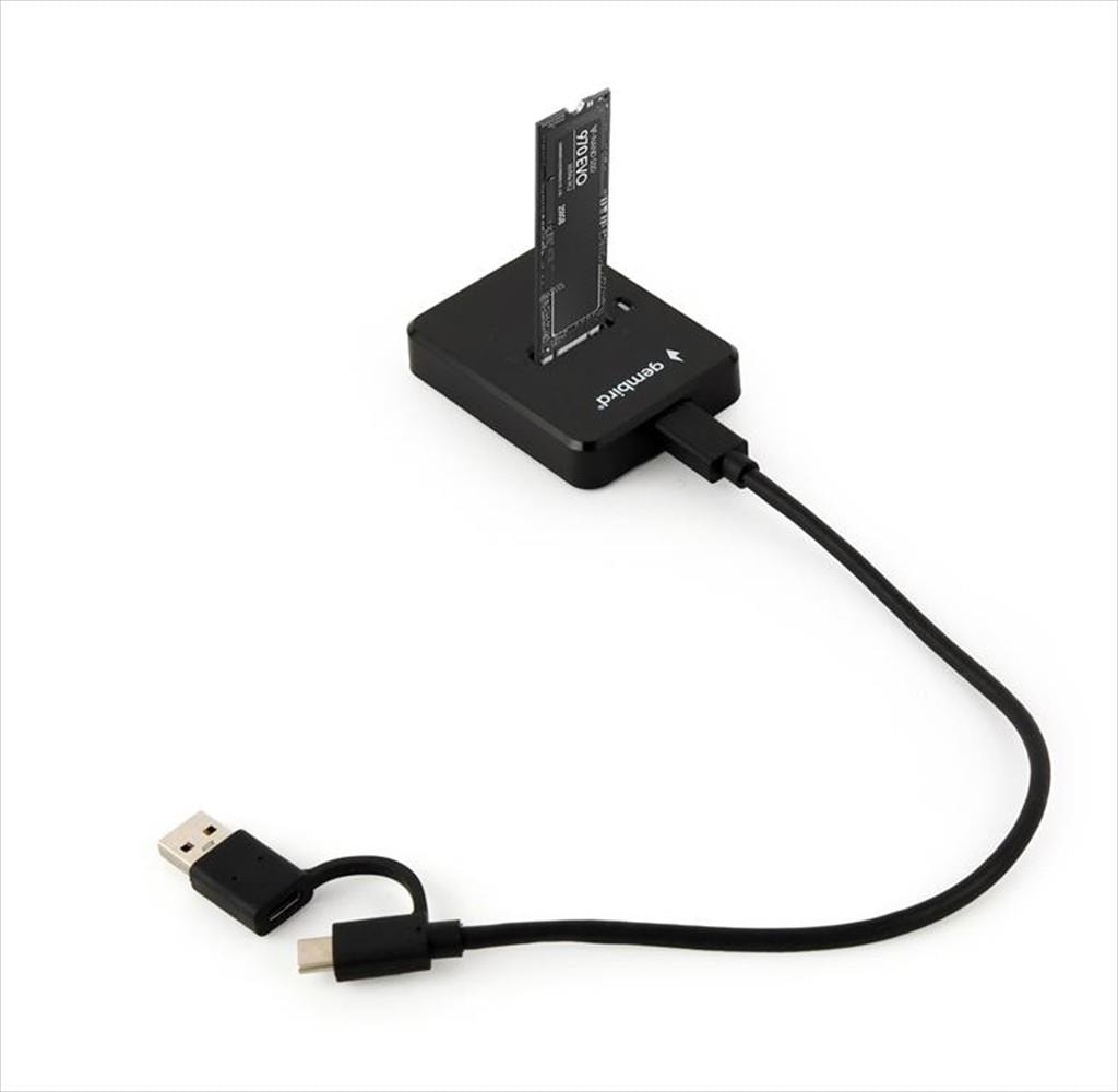 SSD M.2 NVMe and SATA DOCKING STATION GEMBIRD, USB Type-C, Black, DD-U3M2