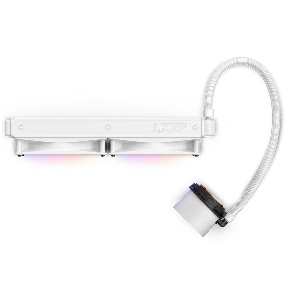 COOLERS CPU AIO NZXT Kraken 280 RGB, 2x140mm F140 RGB Core fans, RGB Controller, w/1.54" LCD display, RL-KR280-W1, MATTE WHITE