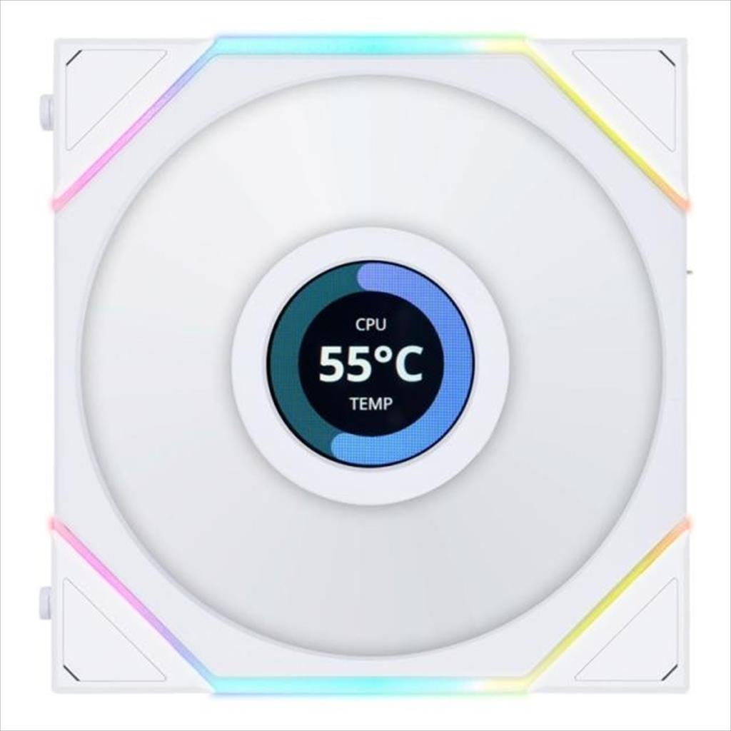 COOLERS CASE FAN 120mm LIAN LI UNI FAN TL LCD 120 Reverse Blade A-RGB 1900 RPM PWM, White, 12RTLLCD1W