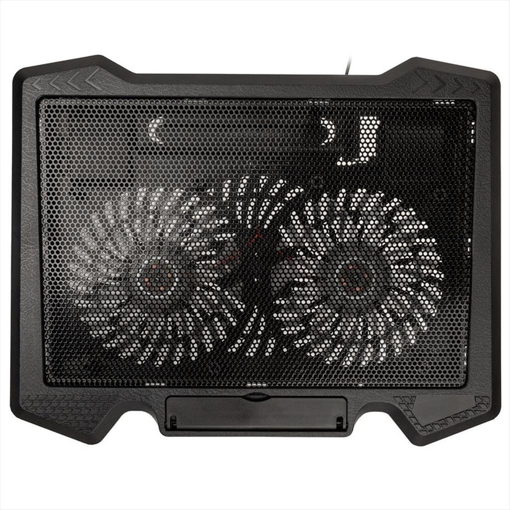 NOTEBOOK STAND COOLER KOLINK KL-N200 15.6", 2x 140mm fans, Blue LED, USB, Black