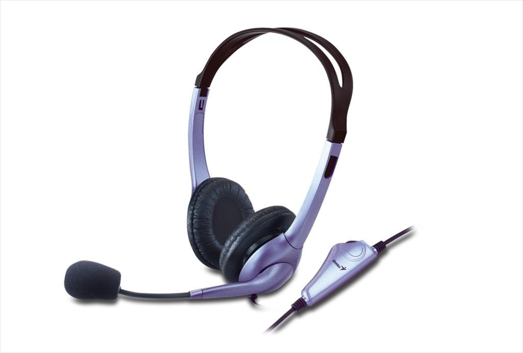 HEADPHONES GENIUS HS-04S w/microphone, 2x3.5mm jack